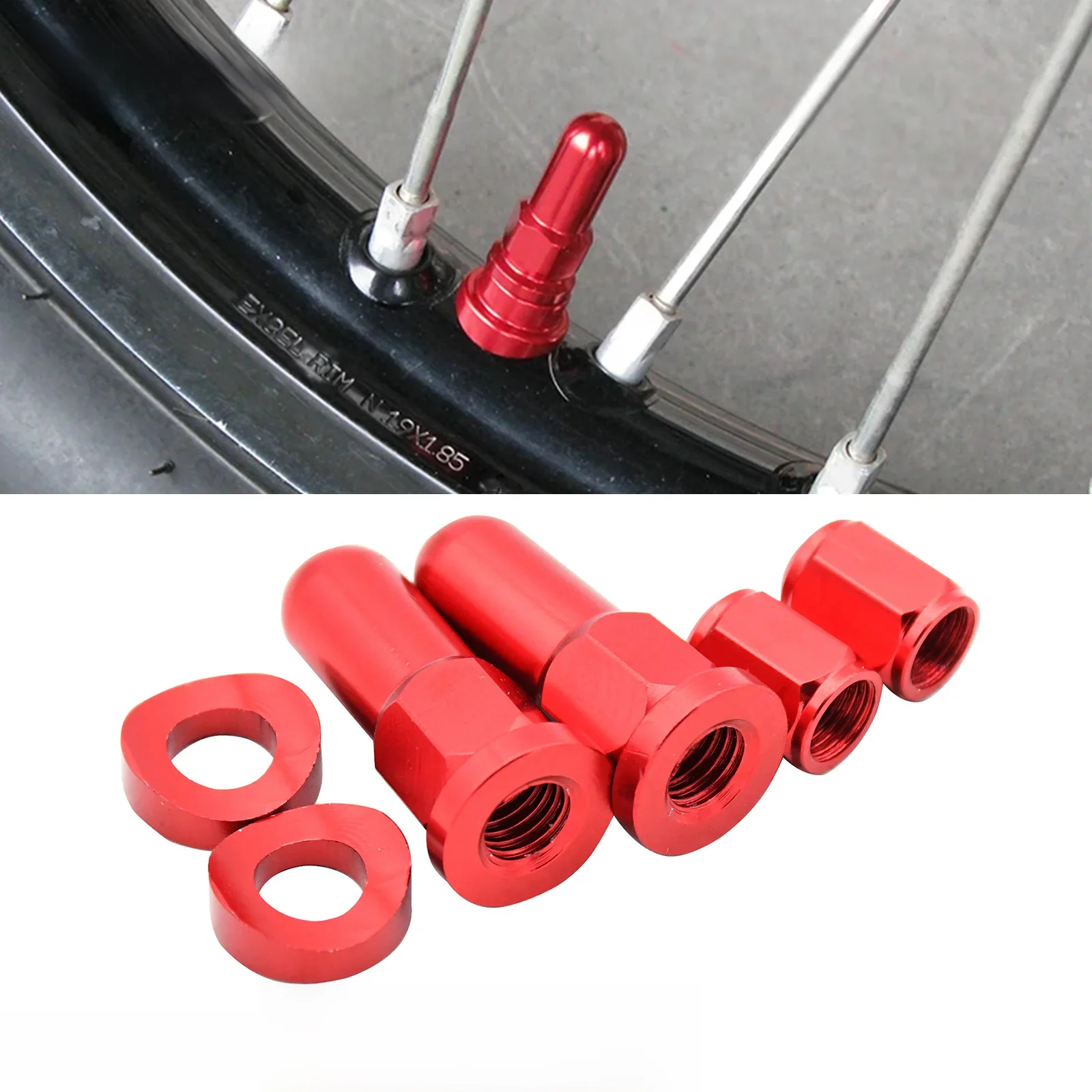 AliExpress NONE Motocross Valve Cap Dirt Bike Rim Lock Nuts Bolts Spacer For KTM Yamaha Honda CRF 250R 450R 250X 450X 250RX 450RX CR125 CR250
