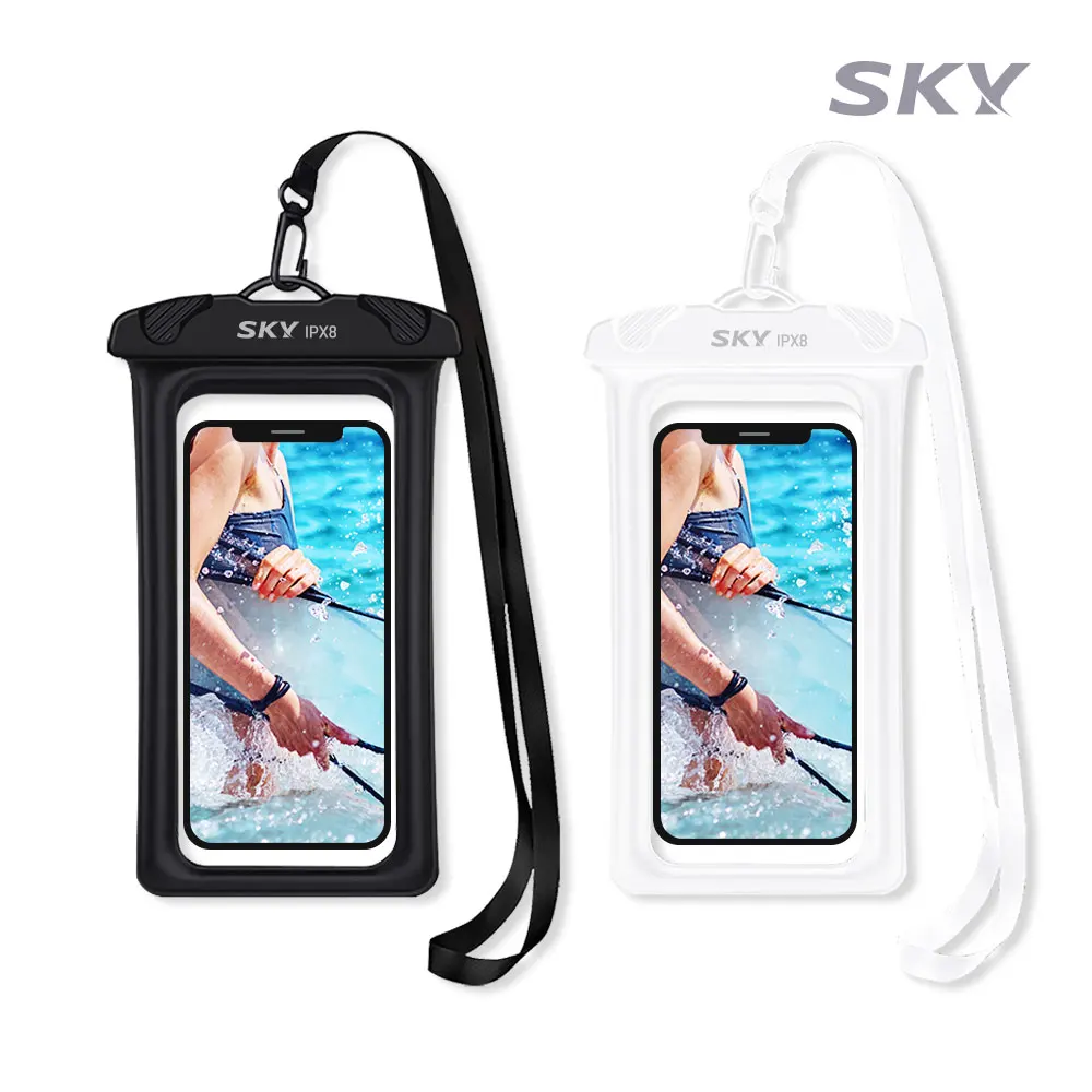 1 + 1 Sky IPX8 360 degree touch air cushion smart phone waterproof pack quadruple lock underwater shooting