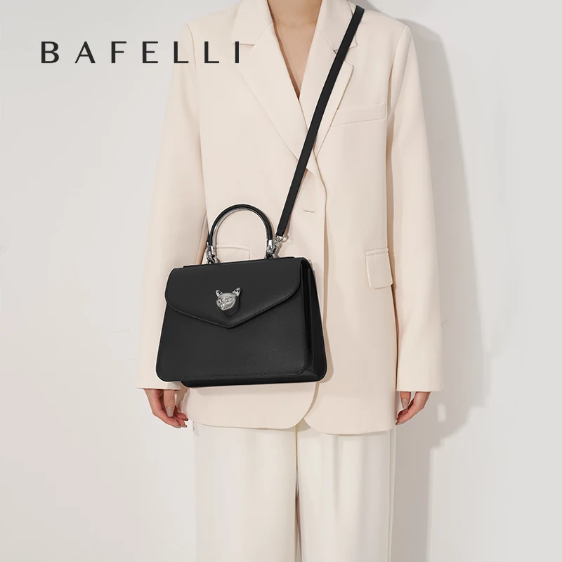 2025 BAFELLI CAT WOMEN\'S NEW FASHION HANDBAG LADY STYLISH BUSINESS FEMALE LEATHER LUXURY BRAND CASUAL SHOULDER PURSE