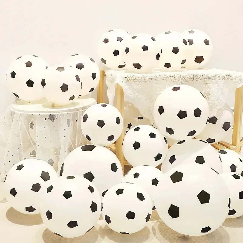 20 ensembles de ballons de football en latex, fête d'anniversaire sur le thème du football, ballons de décoration pour cérémonie de remise des diplômes
