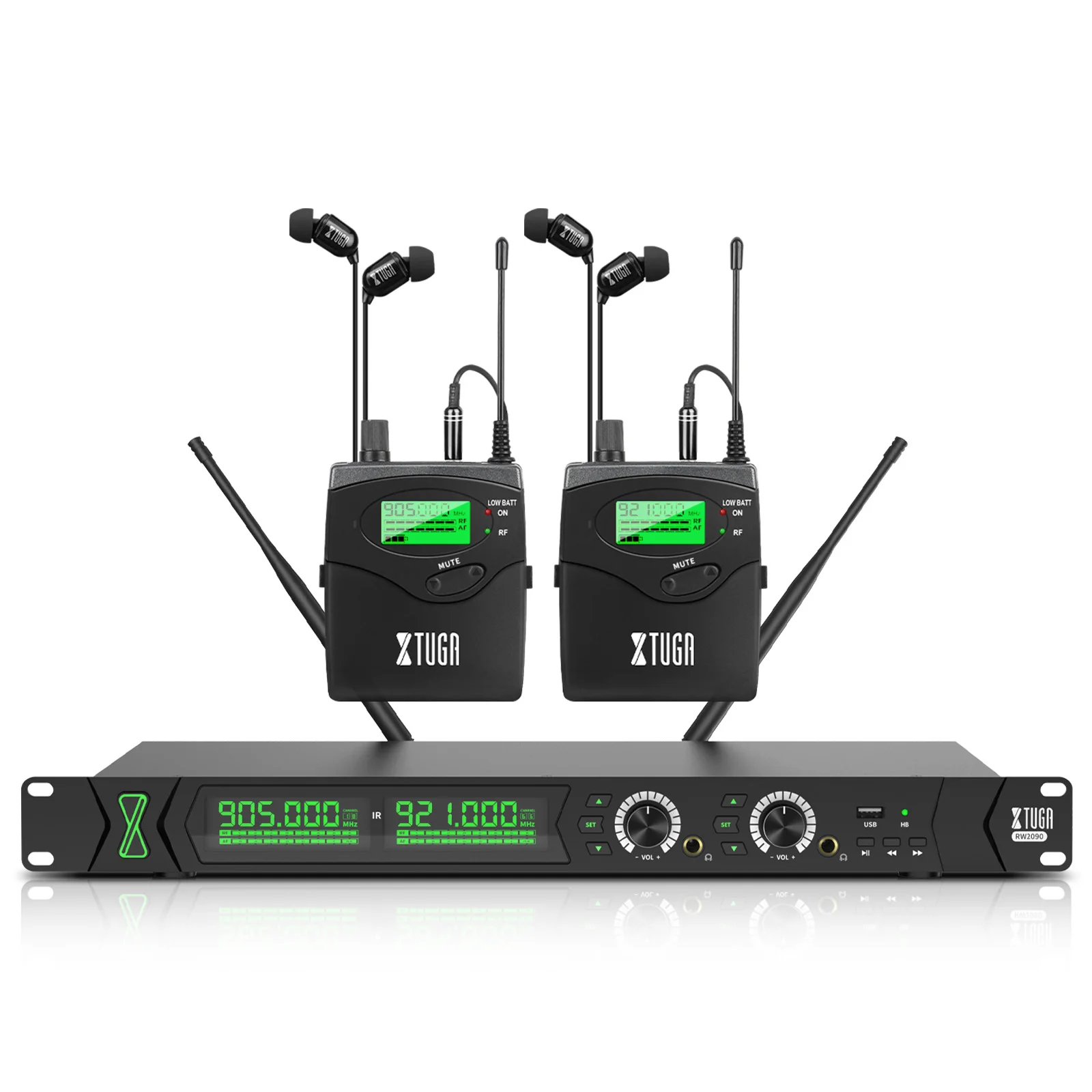 XTUGA RW2090 UHFインイヤーモニター 902-928MHz
