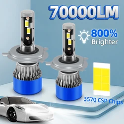 300W Canbus H4 LED Headlight Bulbs 70000LM H1 H7 H11 H13 9005 HB3 9006 HB4 9004 Car Lights 12V 6000K White Turbo Auto Headlamps