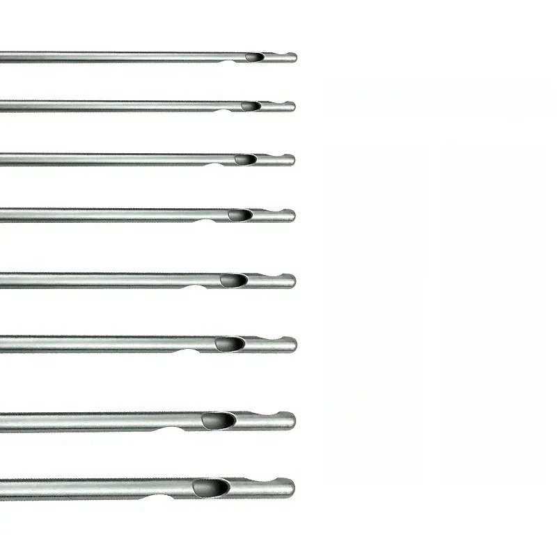 Spiralna kaniula do liposukcji z 3 otworami mikrokanule igła ze stali nierdzewnej instrument do liposukcji plastikowe narzędzia kosmetyczne 1 szt. — 2