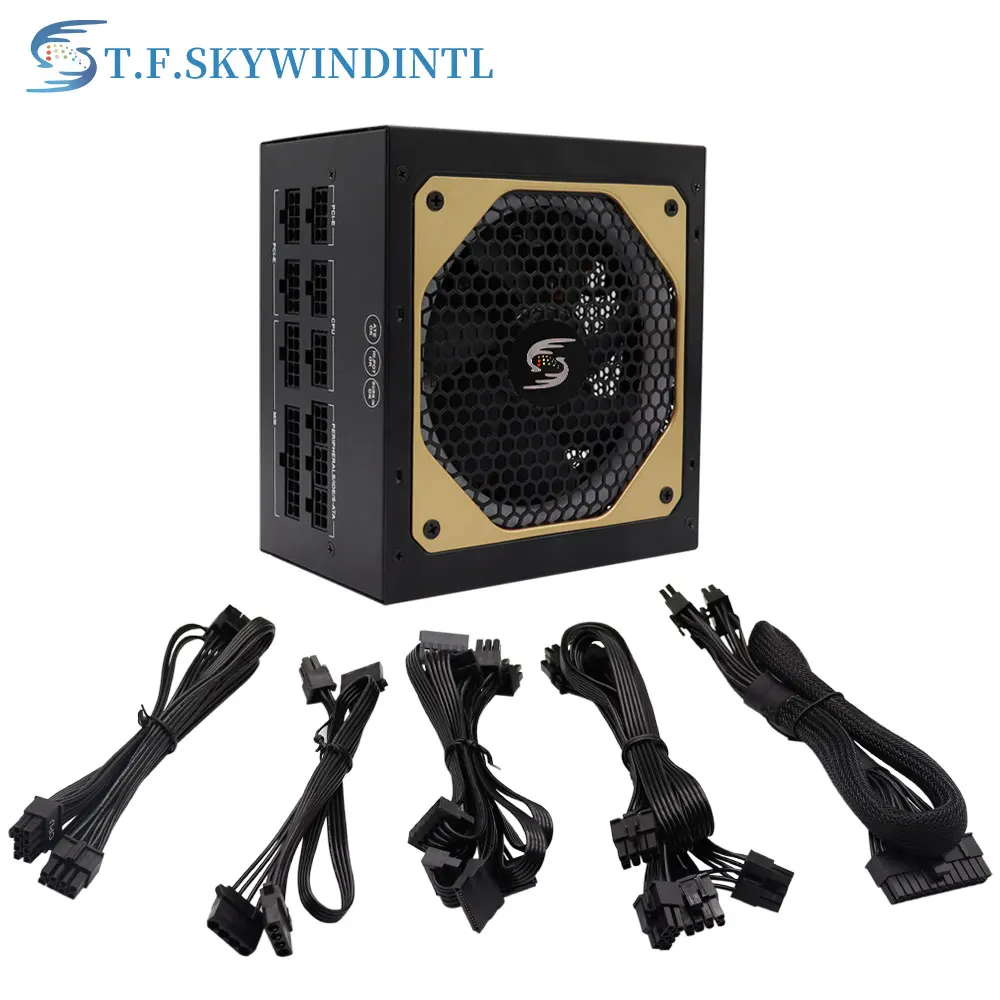 T.F.SKYWINDINTL 1000 watt PC Power Supply 1000W Fully Modular ATX Computer PSU For ATX Desktop Gamer Power Source