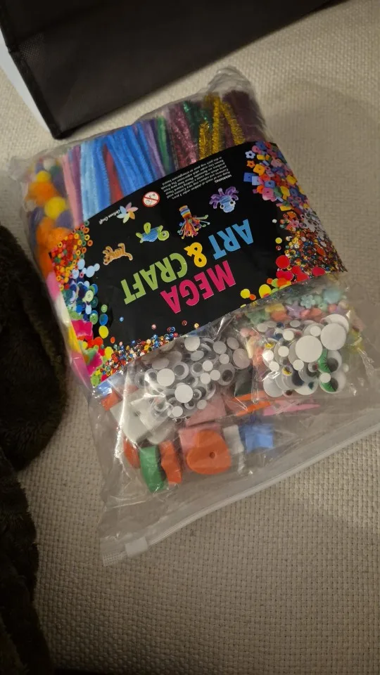 Arts and Crafts Supplies for Kids DIY Crafting School Kindergarten Homeschool Supplies Arts Set Toys for Children photo review