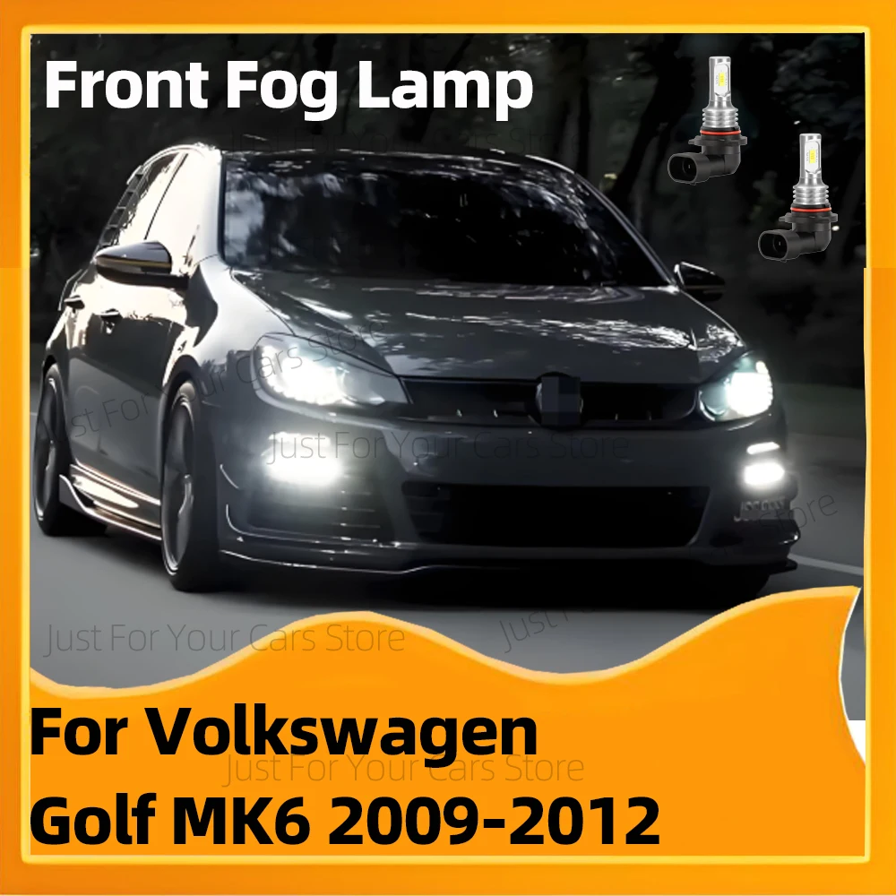 

2 шт. светодиодные противотуманные фары для VW Golf MK6 2009 2010 2011 2012 передние противотуманные фары 12 В 6000 К