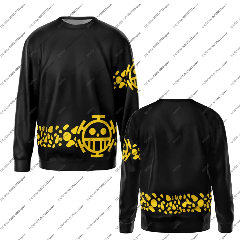 Kaus Anak Pria Atasan Dewasa Hoodie Doflamingo Trafalgar Law Punk Hazard One Piece Kaus Hadiah Natal Musim Gugur Musim Dingin Cosplay