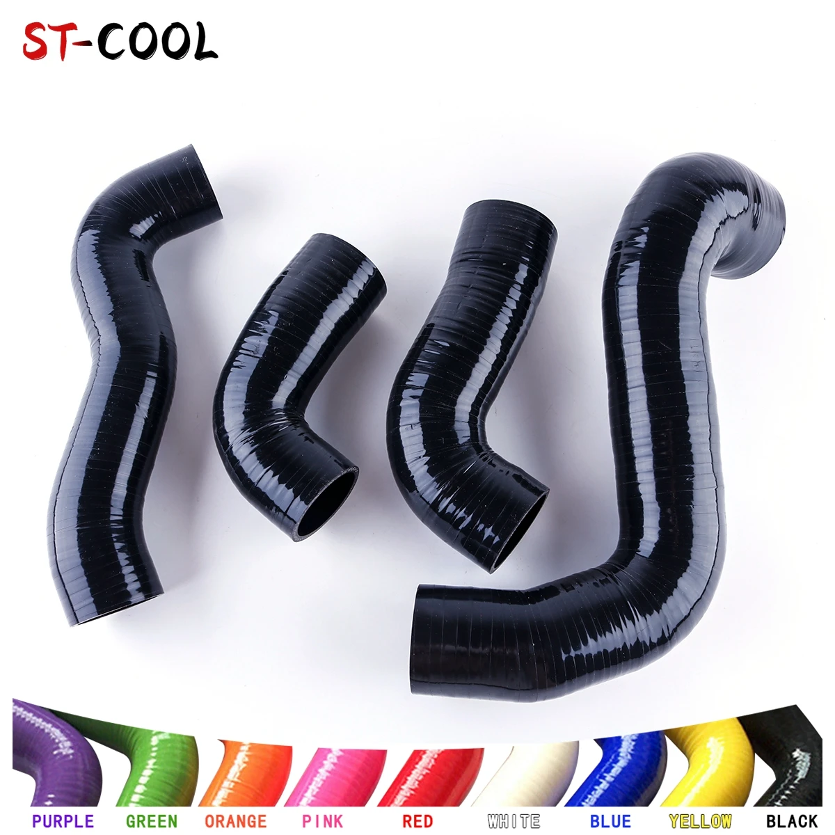 

For 2006-2013 Mini Cooper S R56 R55 R57 MK2 N14 Turbo 2007 2008 2009 2010 2011 2012 Intercooler Hoses Kit Silicone Tubes 4Pcs