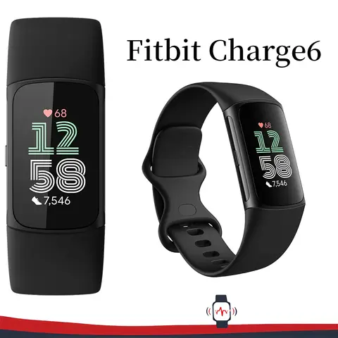 Fitbit Charge 6 스마트 피트니스 트래커, ECG, 심박수, SpO2, GPS, 수면 스트레스 모니터, 러닝 및 수영용 방수 시계