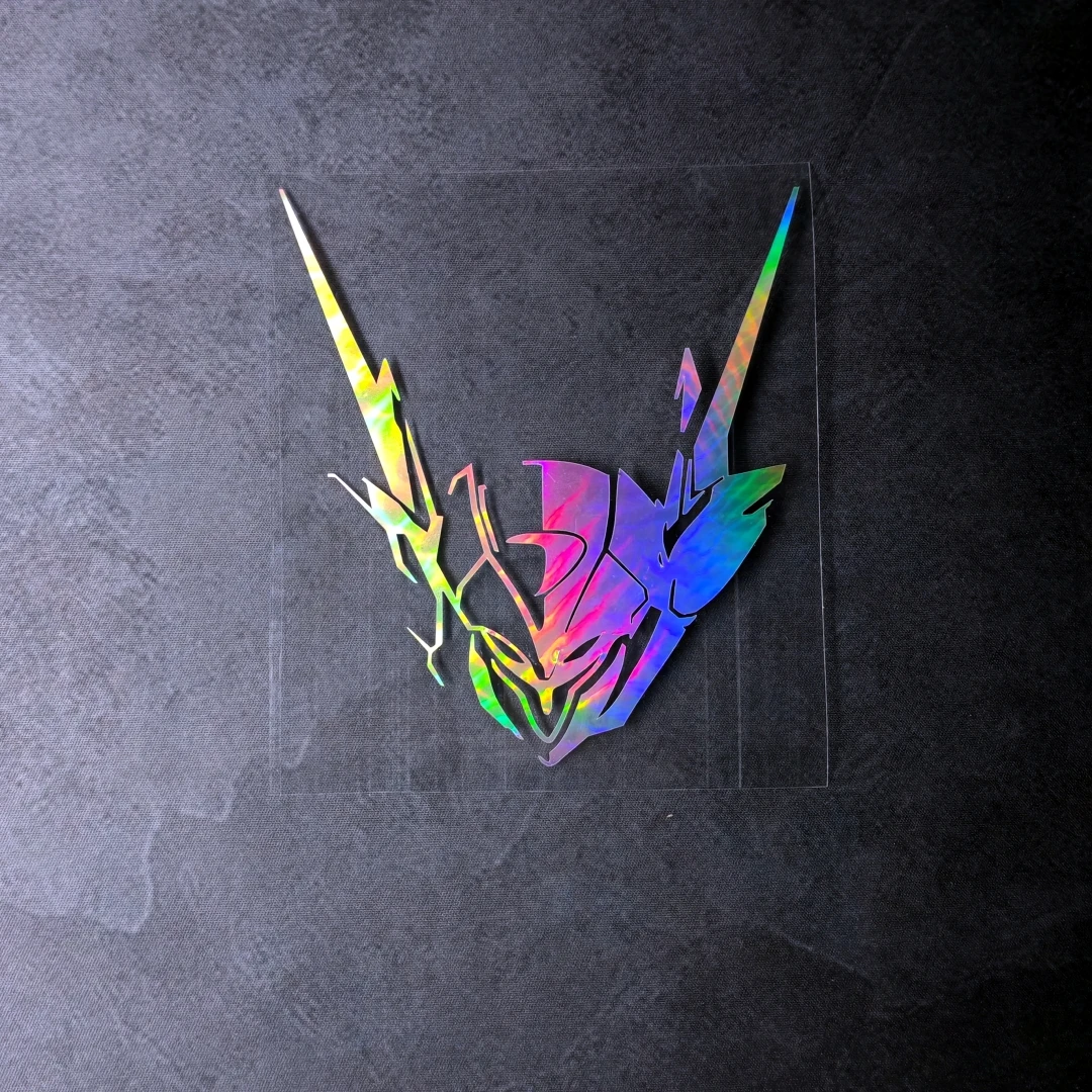 Tekkaman Blade D Boy Anime Car Stickers Holographic Reflective Decals For Fuel Tank Cap Window Trunk Motorcycles Computer Case
