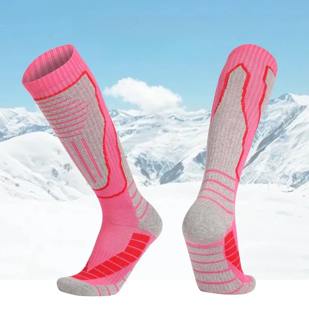 AliExpress NONE 1 Pair Thermal Winter Cotton Women Ski Socks Children Sports Socks Snowboarding Cycling Adult Skiing Thicker Leg Warm