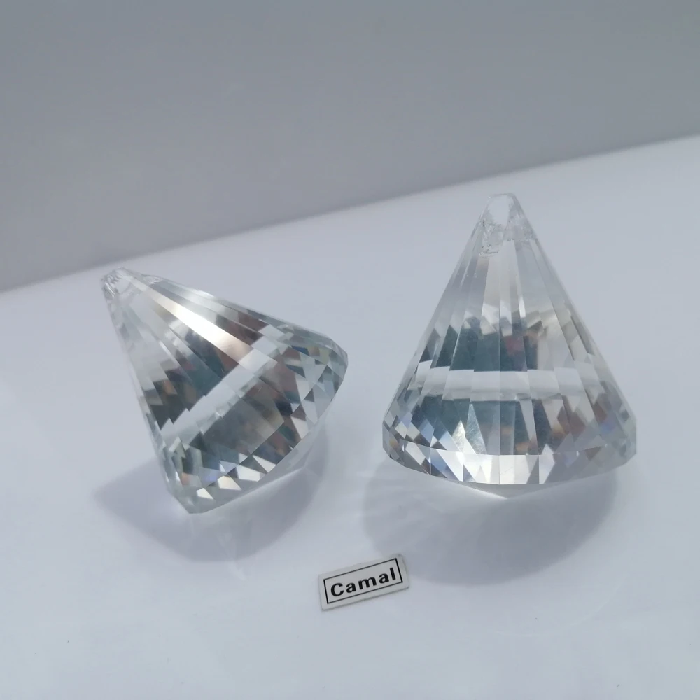 Camal 2pcs 30mm/40mm Clear K9 Diamond Ball Crystal Pendant Prisms SunCatcher Lamp Lighting Part Hanging Chandelier Curtain Decor