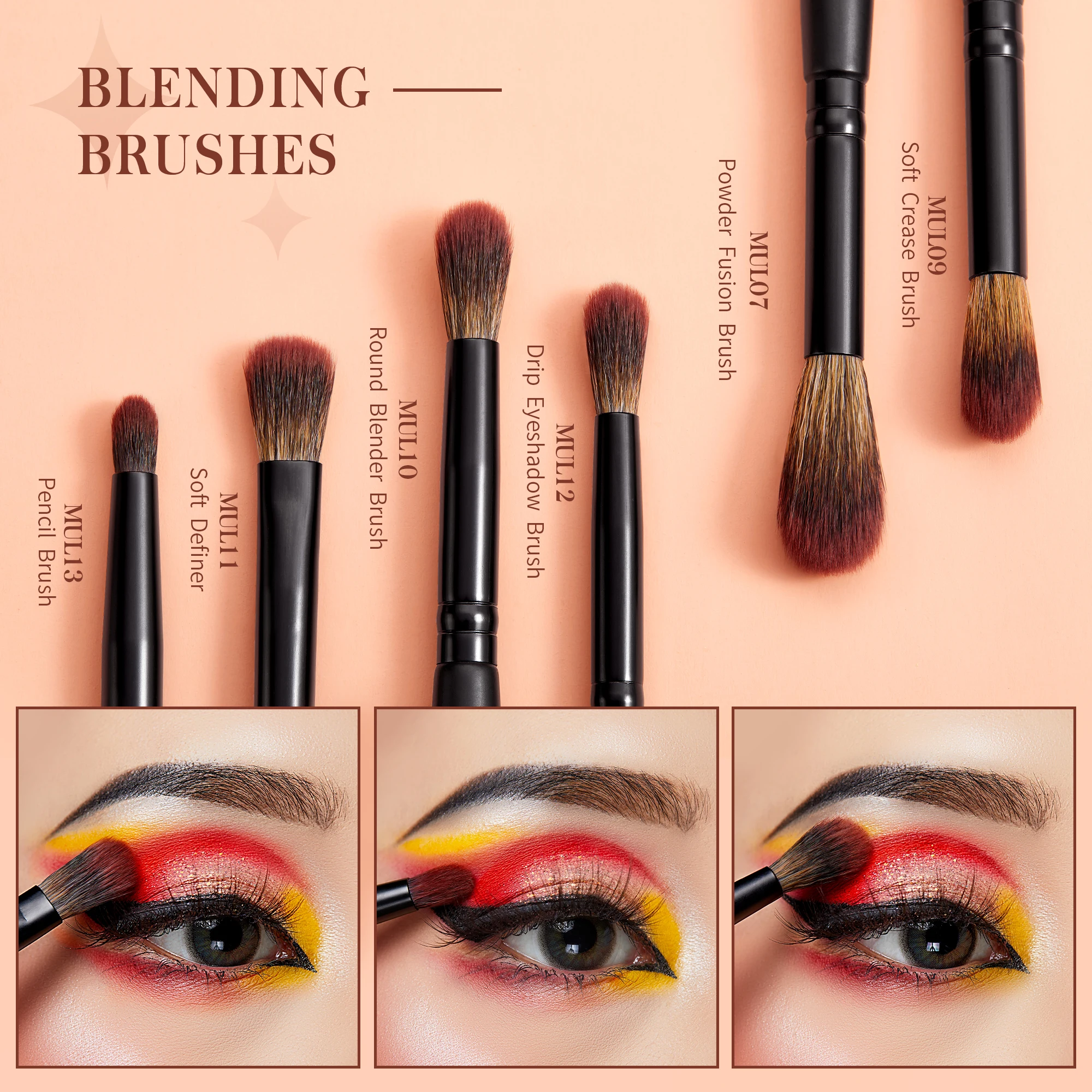 Jessup Eye Brushes set,13/ 16pcs Makeup Brushes, Synthetic Precision Eyebrow Brush Eyeshadow Blending Concealer Eyeliner T272