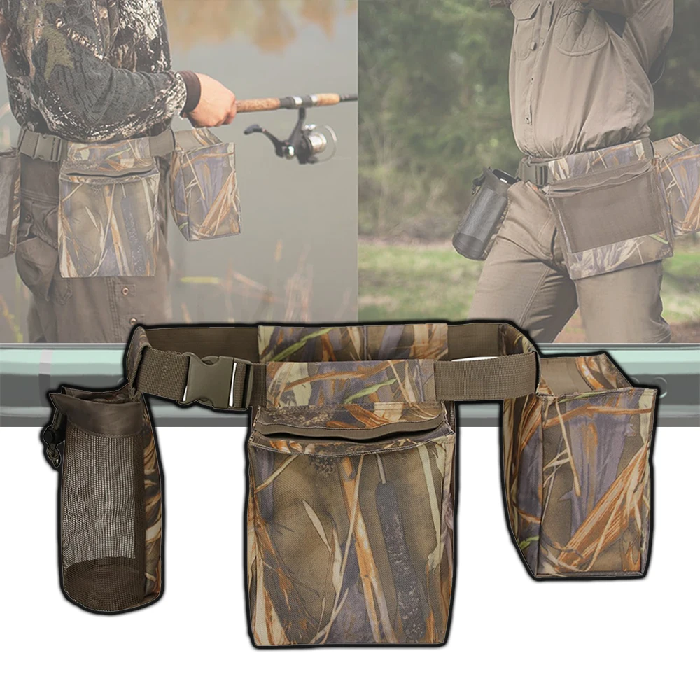 

Pigeons Belt Adjustable Multifunctional Waist Bag Large Capacity Removable Portable Camouflage Pockets for Pigeon Bird Hunting