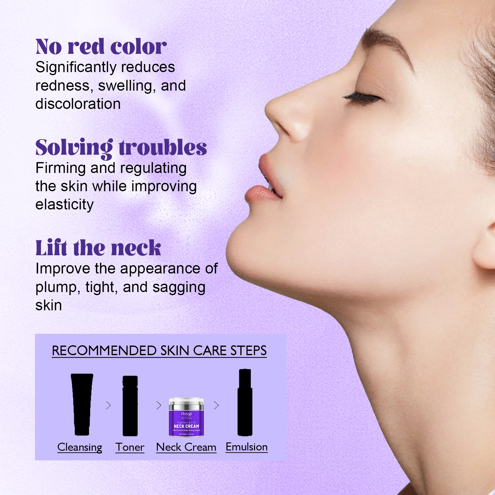 50G Neck Firming Cream Moisturizing Fade Fine Lines Enhance Skin Elasticity Repairing Dryness Glowing Tightening Neck Skin Cream