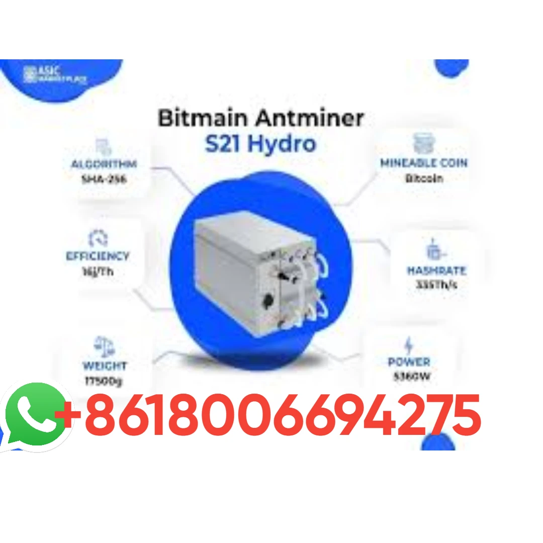 

B. ORIGINAL Bitmain Antminer S21 Hydro 335Th/s 5360W Bitcoin, BitcoinCash, BitcoinSV MINER