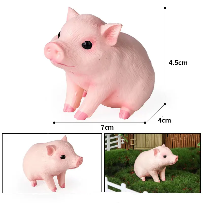 Room Decor Mini Pig Figurines Set, Resin Piglet Statues for Miniature Garden Home & Office Desk Party Decorations Christmas gift