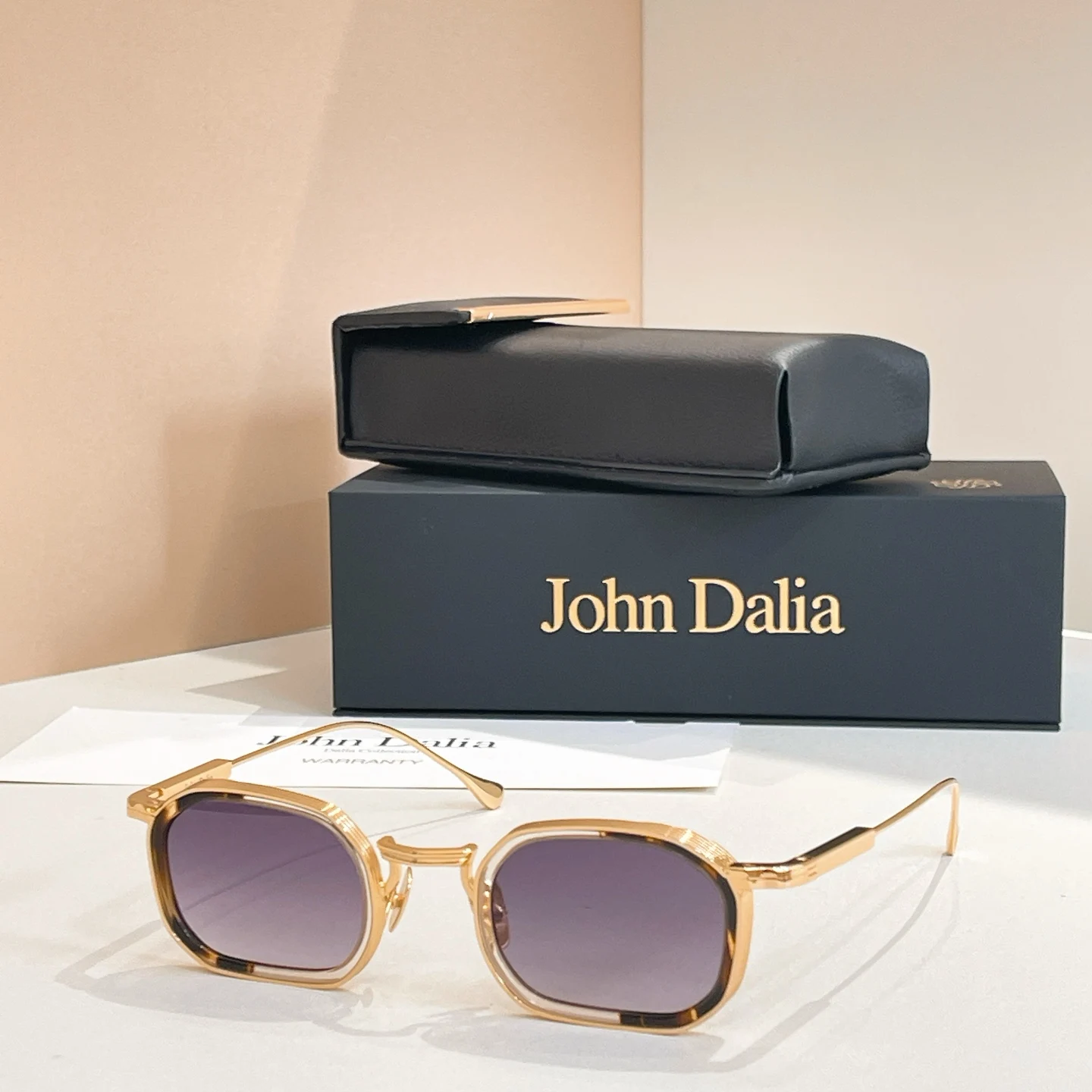 Voor JOHN DALIA JD SAMUEL Top Hoge Kwaliteit Zonnebrillen voor Heren Legering+Acetaat Montuur Modieus Design Zonnebrillen voor Dames met doos