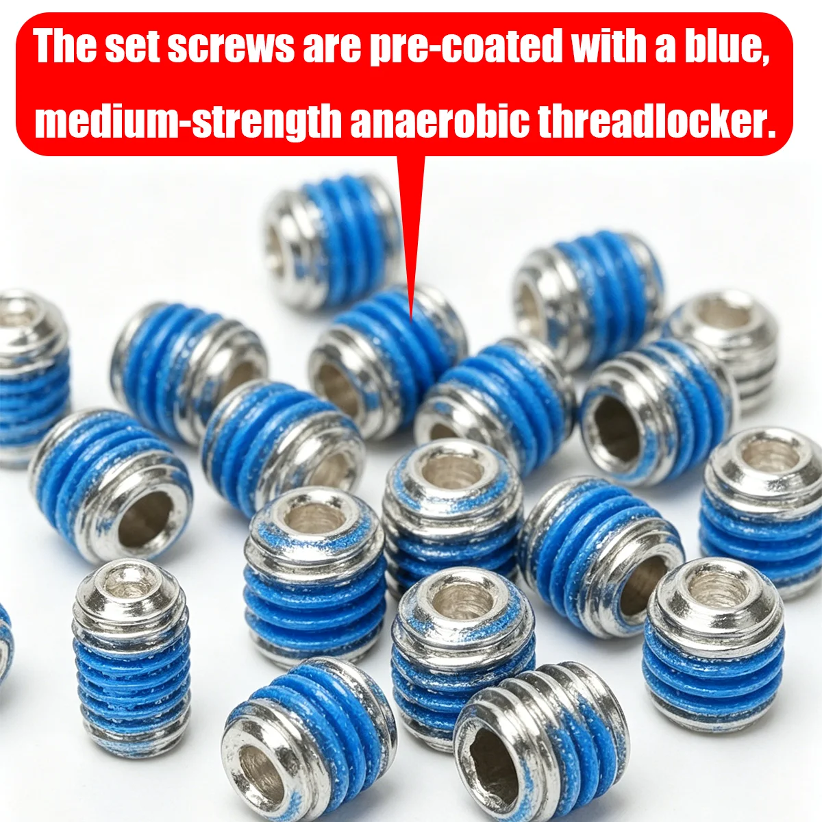 160 Stück/ M3 M4 M5 M6 M8 Edelstahl-Innensechskantschrauben-Set, vorbeschichtet mit anaerober Klebstoff, für Möbel und Maschinen