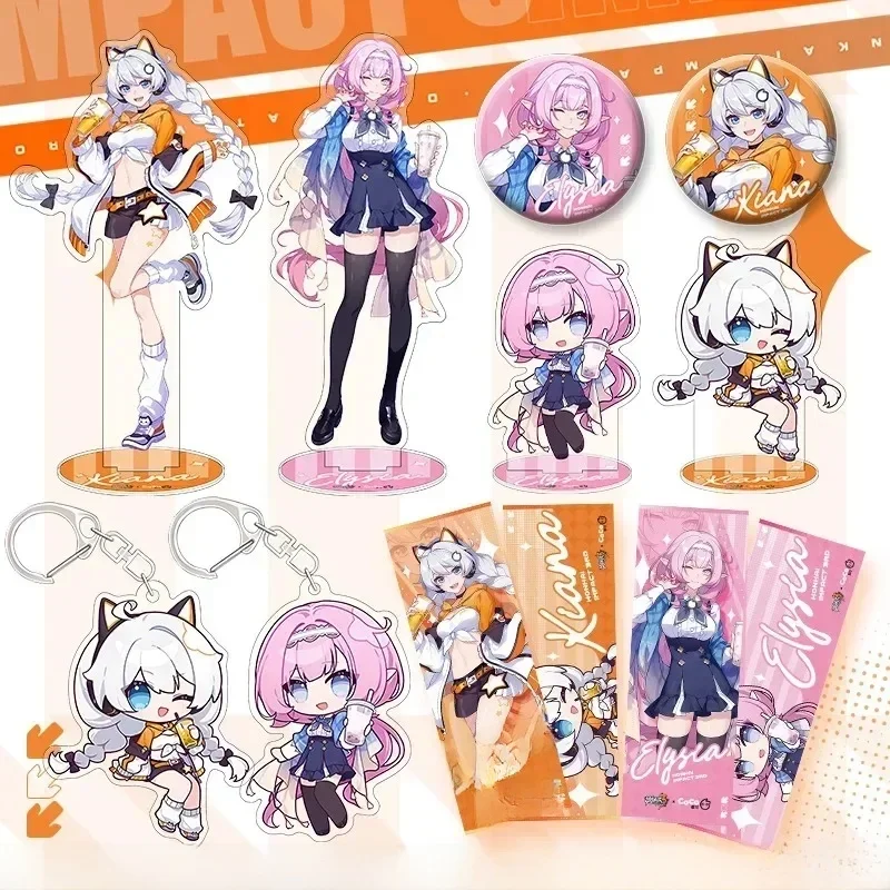 Jeu Honkai Impact 3rd X Elysia COCO Cosplay Theme Sets, Kiana Stand Danemark ge Keychain, Anime Cartoon Accessrespiration, Xmas Gift Box
