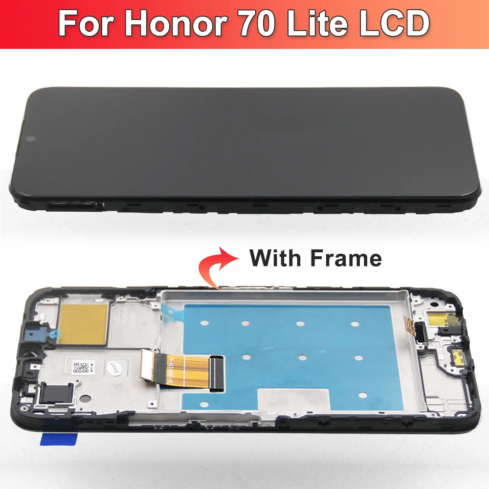 6.5\'\' New For Honor 70 Lite LCD RBN-NX1 Display Screen Touch Panel Digitizer For Honor70Lite Display With Frame Replacement