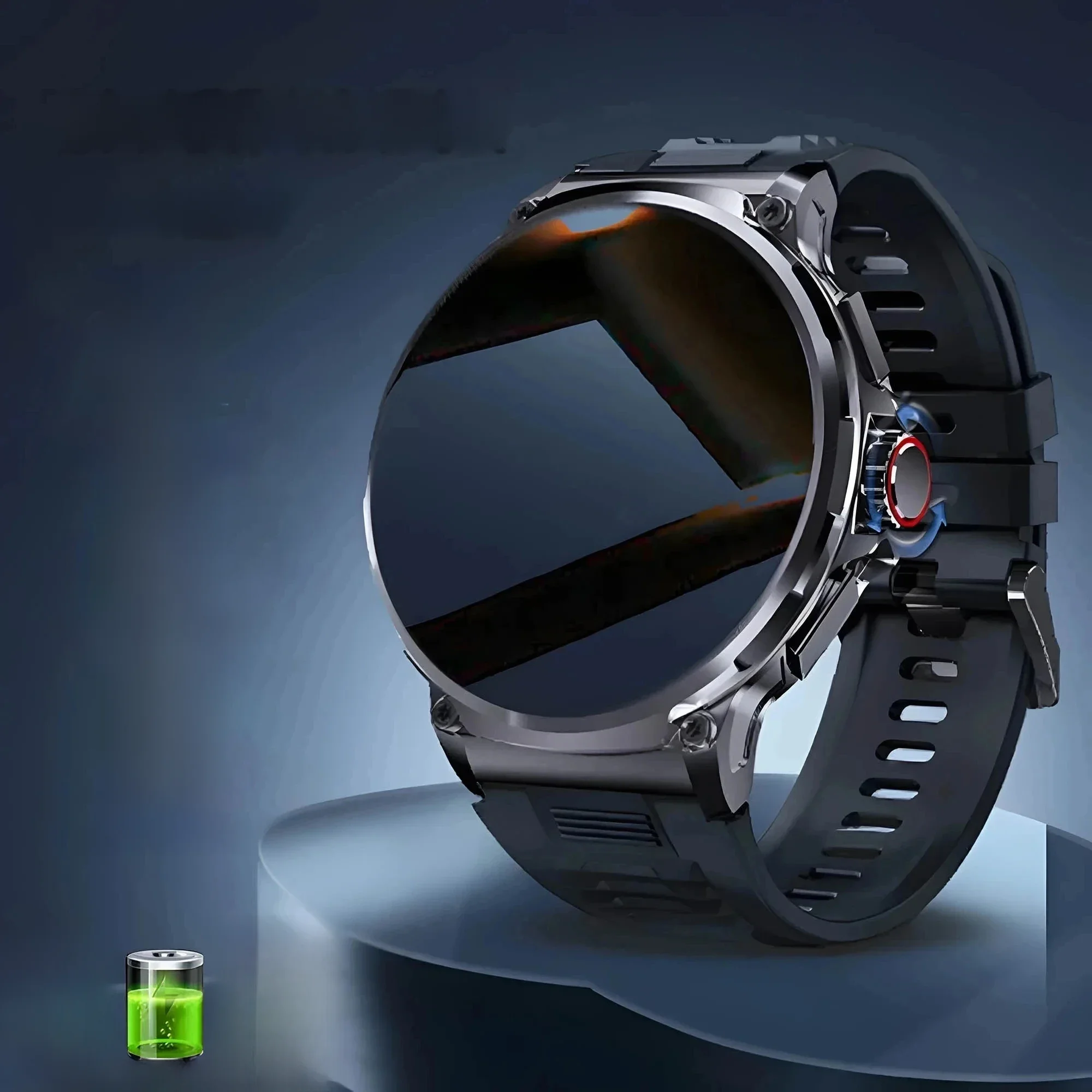 Nowy smartwatch 2026 z ekranem ultra AMOLED o przekątnej 1,85 cala, śledzenie GPS, połączenia HD przez Bluetooth; duża bateria 710 mAh, ponad 400 tarcz, odpowiedni dla mężczyzn z wyższej półki. — zdjęcie produktu 7