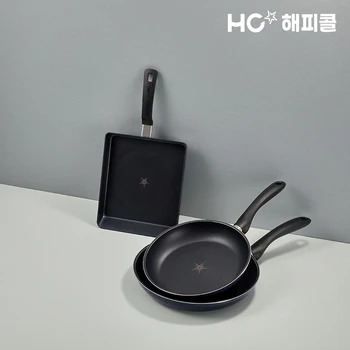 해피콜 컴플리트 티타늄 IH 프라이팬+계란말이팬 3P 세트