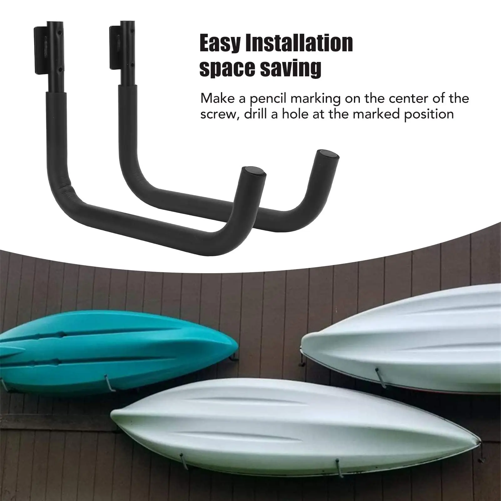 

Garage Storage Heavy Duty Hooks,15Inch Jumbo Arm Kayak Rack, Surfboard Wall Mount for Garage, Large Capacity Kayak Accessories