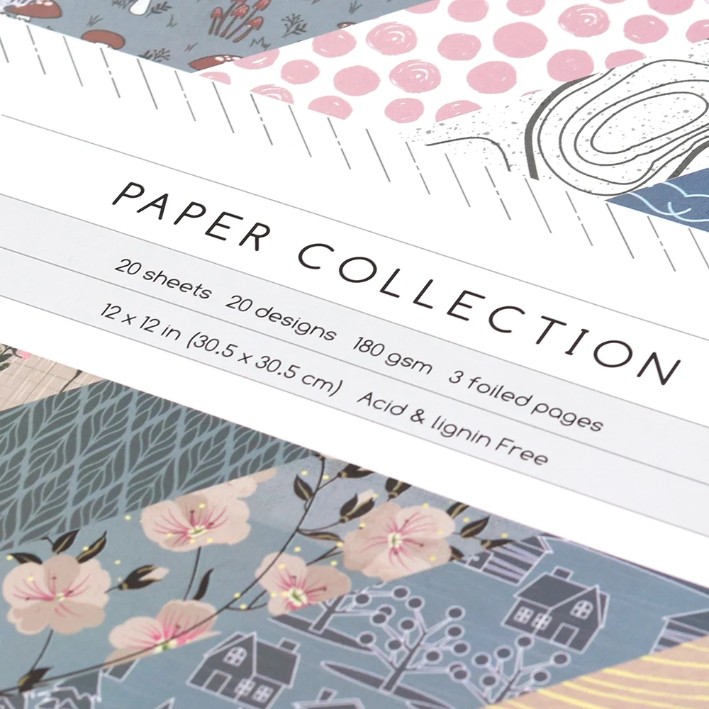 Creative Path 12 Inch Scrapbooking Paper 20 Sheets For Craft Background Decorative Pattern Materials Designer Pack DIY 305x305mm