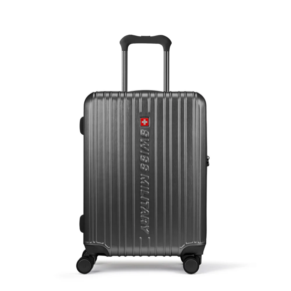 حقيبة سفر صغيرة من البولي كربونات ، حامل أمتعة ، عربة بعجلات ، PC ABS ، قفل TSA ، AM20 ، الجيش السويسري
