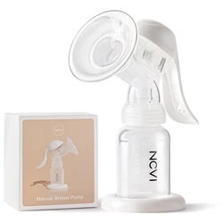 NCVI Manual Breast Pump – BPA-Free, Soft Silicone, 20mm Flange, Ergonomic Design, Reduces Hand Fatigue, Portable,Anti-Dust Lid