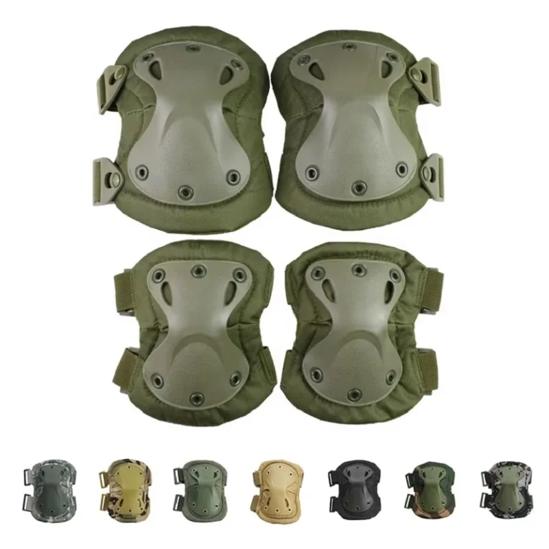 

Tactical Combat Knee & Elbow Protective Pads Set for Outdoor CS Paintball Game Cycling Safety Skateboarding Gear Skates Knee