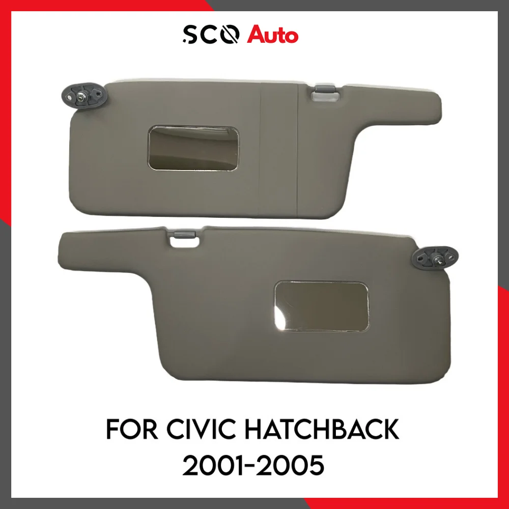 Sun Visor for Honda Civic Hatchback Left-Right Set Gray Parasol Sun Shade for Civic 7 HB 2001-2002-2003-2004-2005 Models