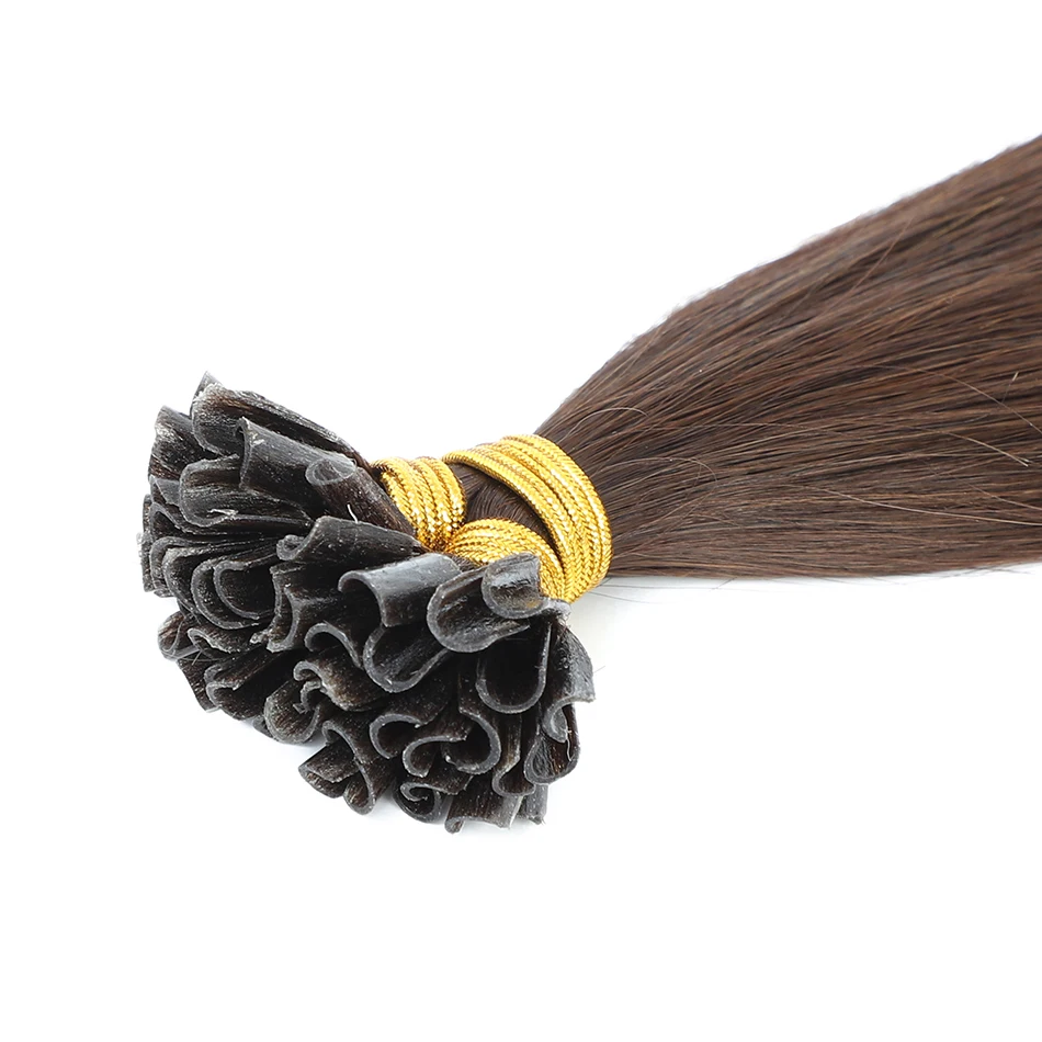 22 Inch Straight U Tip Hair Extensions 100% Remy Human Hair Pre Bonded Keratin Hair Extensions For Salon Supply Nail Tip Hair