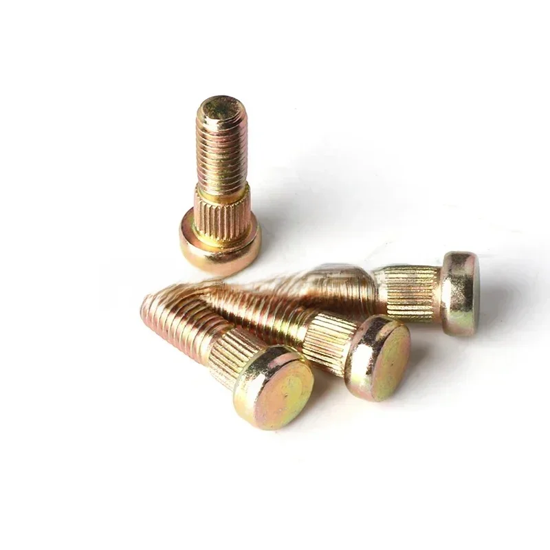 AliExpress NONE 4Pcs M8 Platen Screws Tooth Knurled Rivet Screws Crimp Rivets Spline Screw Wheel Hub Stud for ATV UTV Kart Quad Bike Buggy Parts