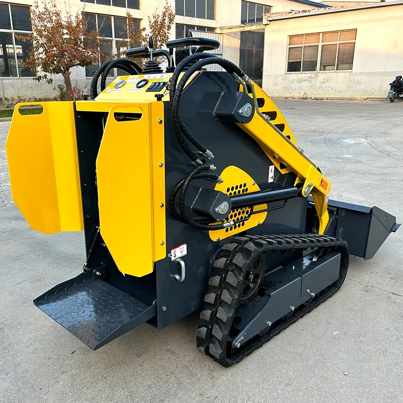 Customized the first mini skid steer loader in the whole network EPA engine wheel rail multifunctional crawler skid steer loader