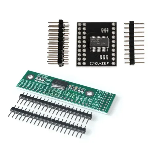 MCP23017 Interfejs I2C 16-bitowy moduł rozszerzeń we/wy Płytka pinowa Konwerter IIC na GIPO Zasilacz napędowy 25mA1 dla Arduino i C51 — zdjęcie 2