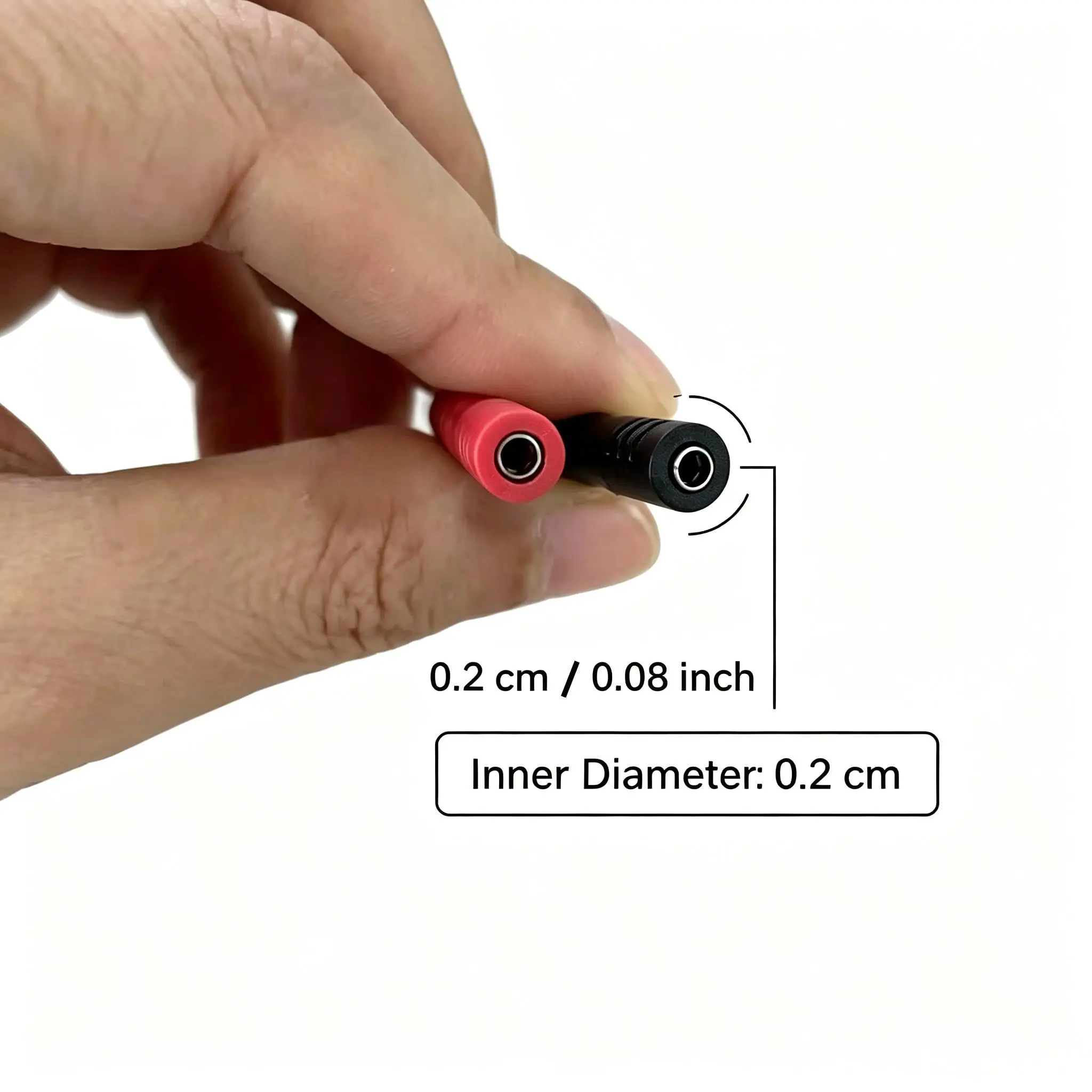 1 Pair 0.7mm Ultra Fine Multimeter Piercing Probe Tips, Replaceable Test Needle Compatible with 2mm Test Pen for Small Space Cir