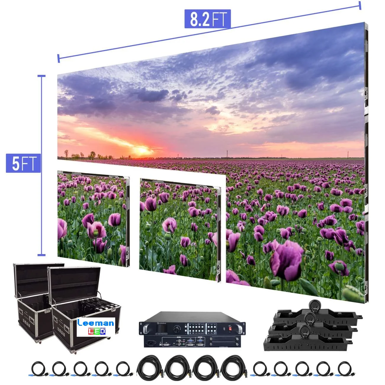 Indoor LED Video Wall Screen 500mmx500mm P1.56 P1.953 P2.604 P2.976 P3.91 P4.8 LED Video Panel 500x500 LED Display Manufacturers