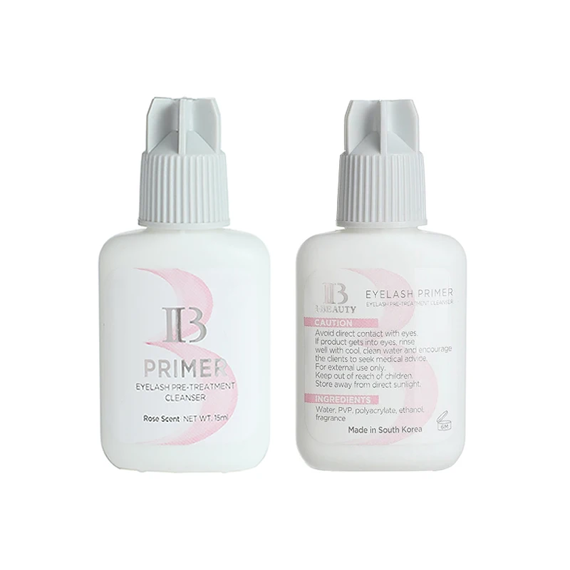 1 Bottle IB Primer Glue for Eyelash Extensions 15ml Korea Eyelash Pre-treatment Cleaner Rose Banana Scent Alcohol Free Tools