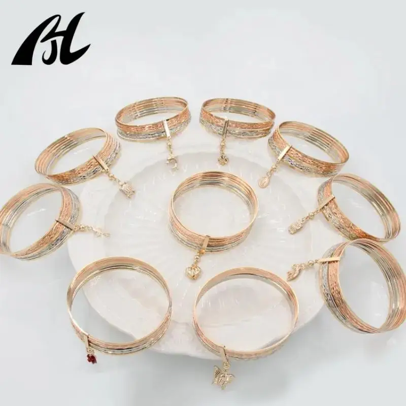 

Multi Color Tricolor Jewelry Religious Bangles Semanario En Oro Laminado