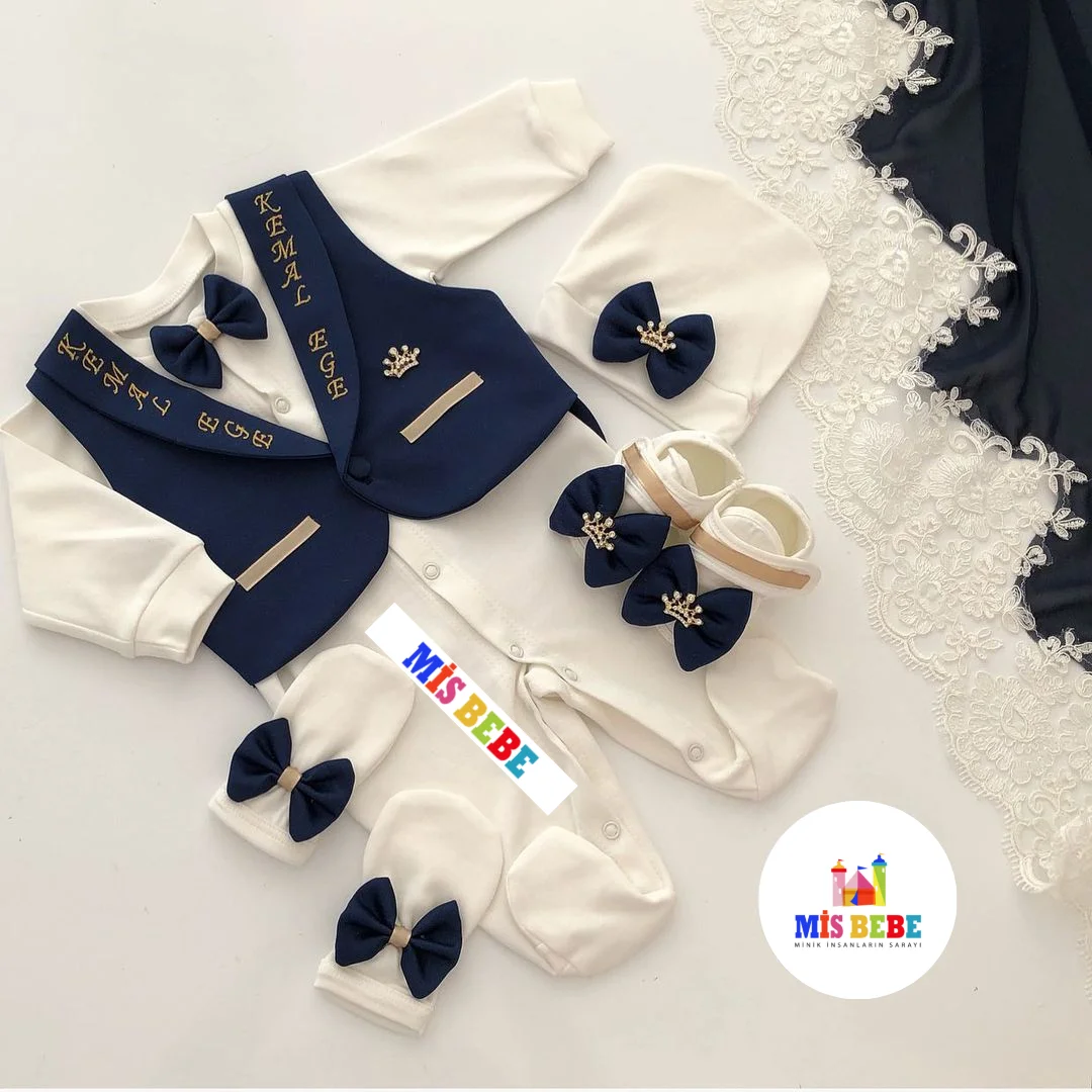 5-szt. baby boy zestaw odzieży spersonalizowany strój niestandardowy baby boy ubrania zimowe zestawy recepcji urodzonych grup