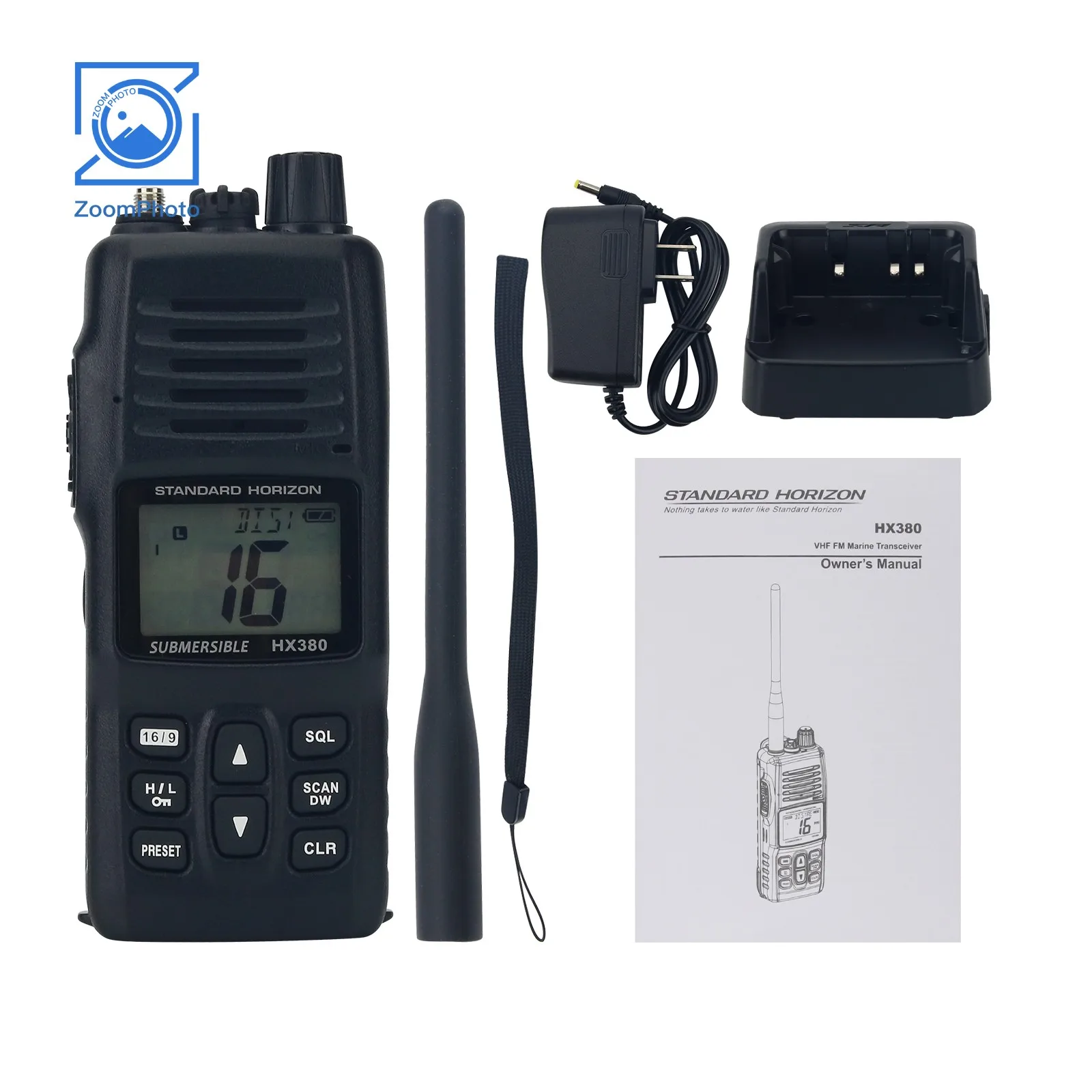 

HX380 Submersible 5W VHF Transceiver Walkie Talkie Handheld Transceiver with 40 Land Mobile Channels