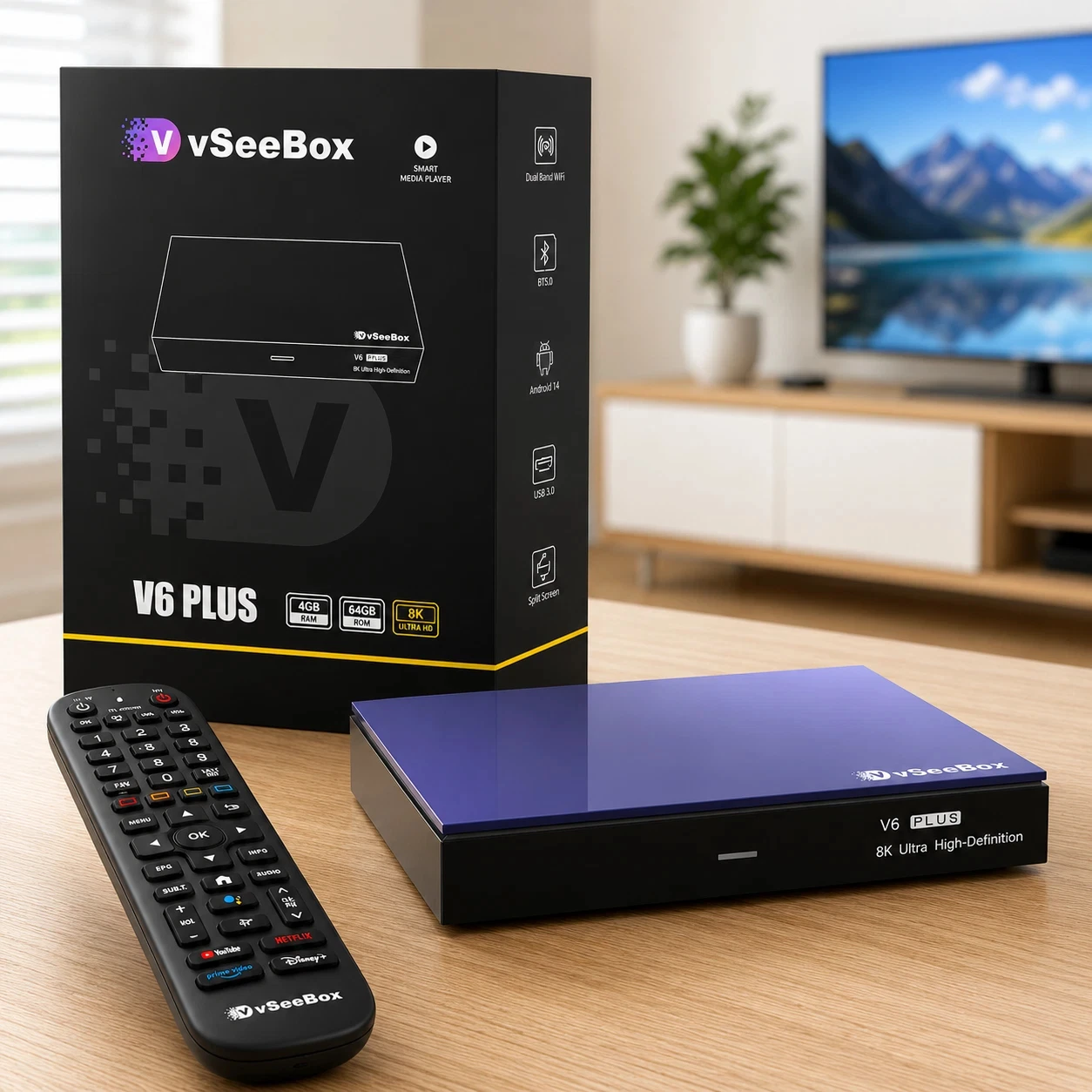 VSeeBox V6 Plus 30-Day Satisfaction Guarantee Fast Shipping Authorized Dealer