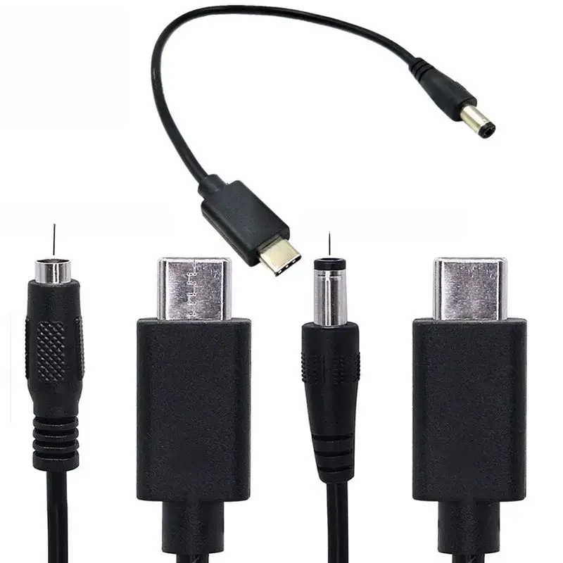 USB 3.1 typu C USB-C do DC 5.5x2.5mm przedłużenie gniazda zasilania kabel do ładowania 0.25m — zdjęcie 2