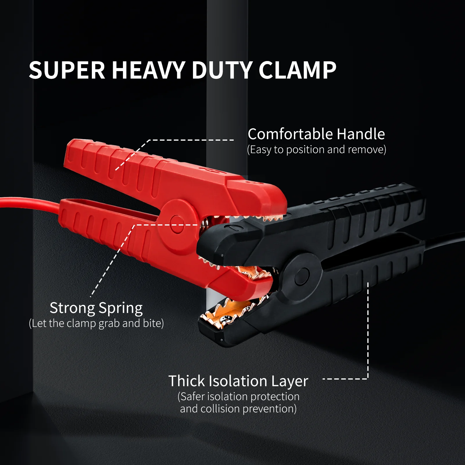 Imagem -04 - Jumper Cabos para Milwaukee Bateria 18v 8awg Grampos de Arranque Cabos de Impulsionamento Automotivo Pesados sem Bateria 6.4ft