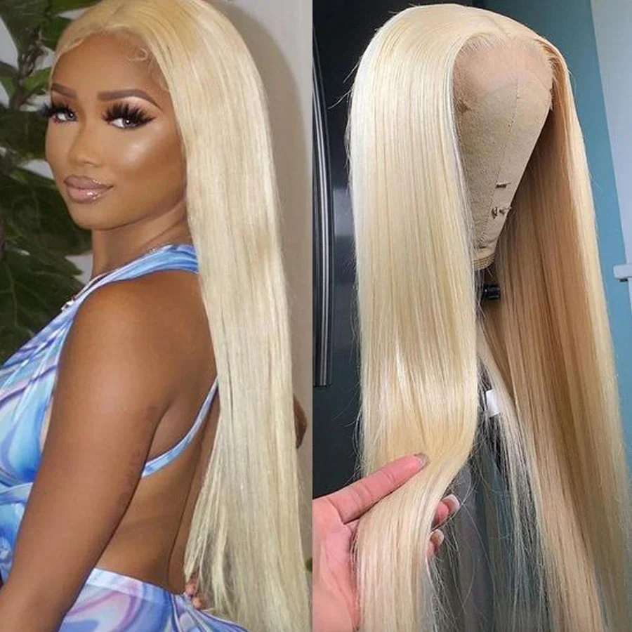 

613 Blonde 13x4 Lace Front Wig Human Hair Straight 13x6 HD Lace Frontal Wig Blonde 613 Straight Wigs 100% Human Hair