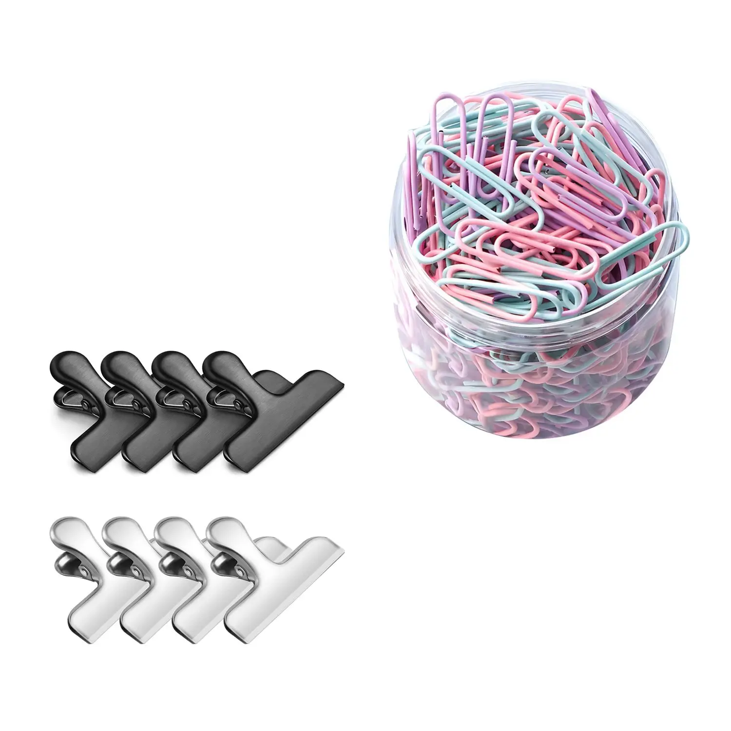 Colorful Paper Clips & Small Paper Clips Reusable Paper Clips, Metal Paper Clips, Document Organizing Clips For Paperwork Office