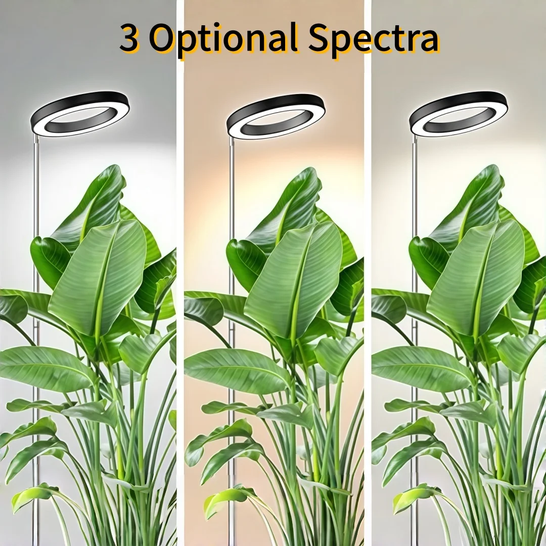 LED-Pflanzenwachstumslampe mit Vollspektrum für Zimmerpflanzen, höhenverstellbar, automatischer Timer, 5V Niedervolt, ideal für große Pflanzen – Detail 3