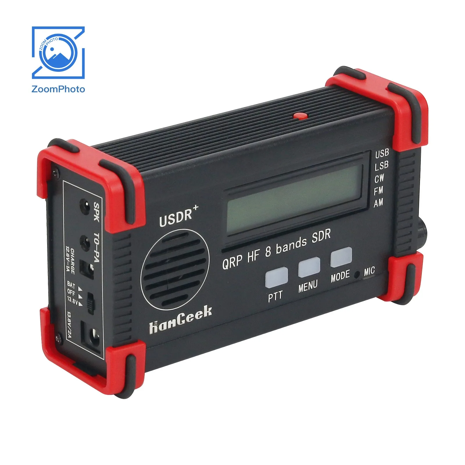 Hangeek Usdr + 5W Qrp Hf 8-Band Sdr Transceiver Ft8 Usb Lsb Hf Transceiver Zonder Microfoon